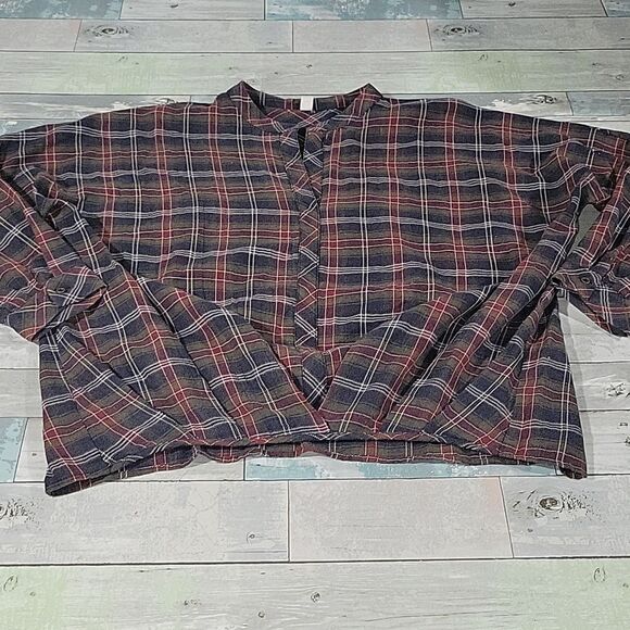 L Love Plaid Shirt/Top sz Small/Medium - Picture 1 of 6